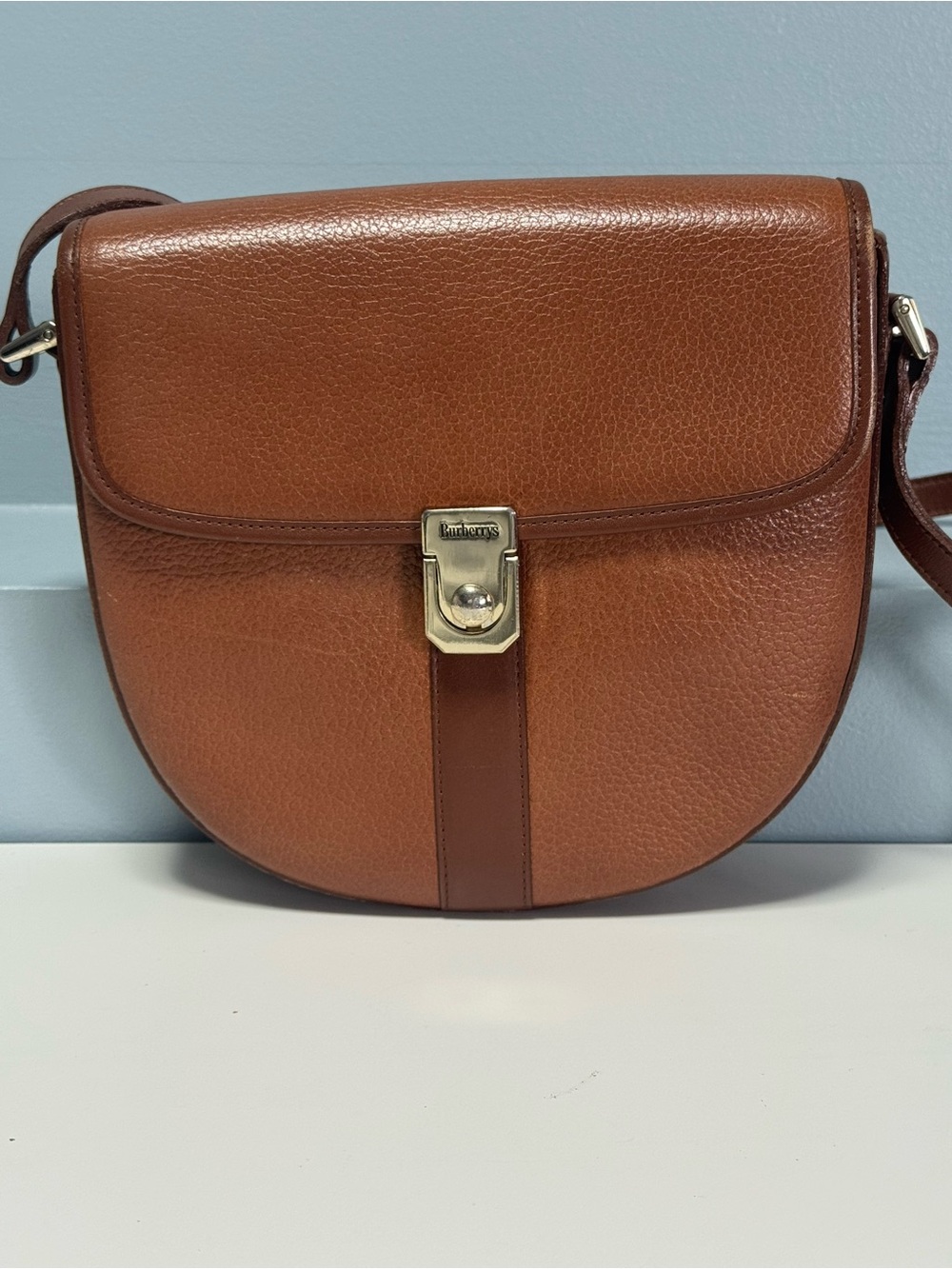Burberry Brown Leather Saddle Crossbody Bag